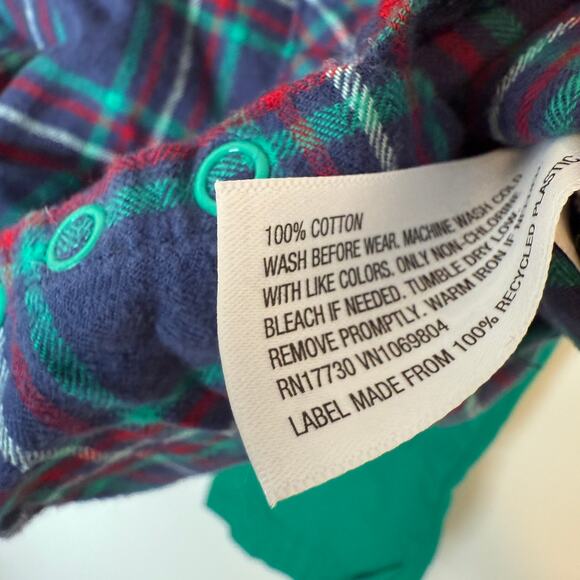 Cat & Jack Baby Boy Plaid Flannel Pants Holiday Christmas Set Size 6-9 Months - Picture 8 of 9